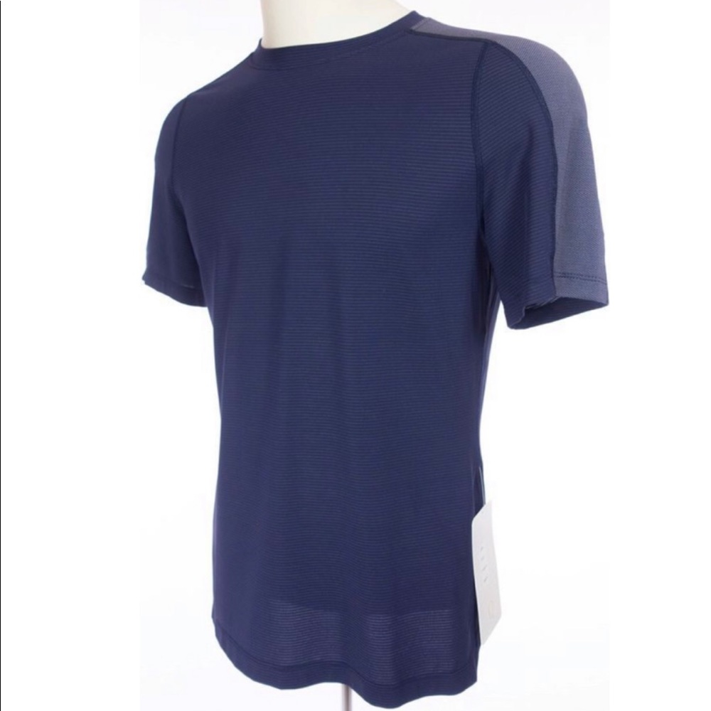 Lululemon In Motion SS Blue Top